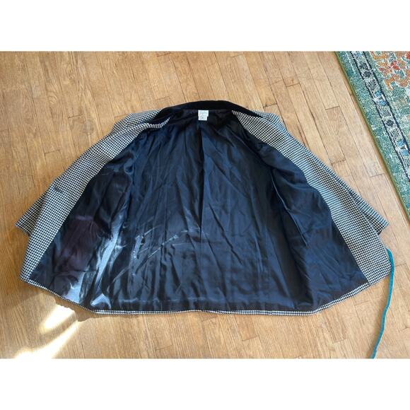 Jaclyn Smith Houndstooth Blazer Black Velvet Collar Office Comfort Womens 20 - Picture 7 of 9